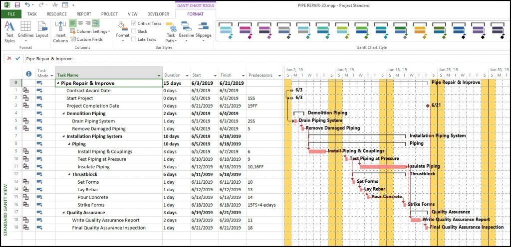 Suporte Microsoft Project
